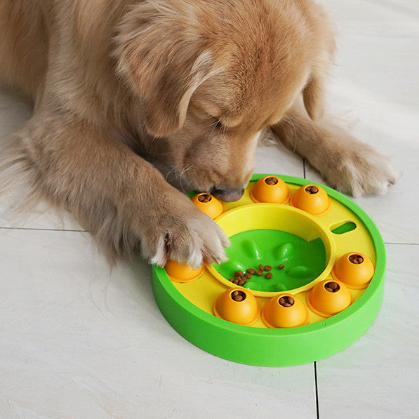 Puzzle-Spielzeug für Hunde und Haustiere, langsamer Futterspender, interaktiver Steigerung des Welpen-IQ, Futterspender, langsames Fressen, rutschfeste Schüssel, Trainingsspiel für Hunde