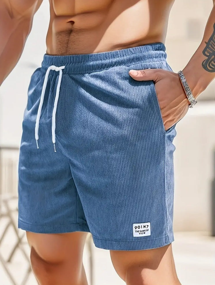 Vetersluiting Shorts Zomer Corduroy Sport Korte Broek Herenkleding