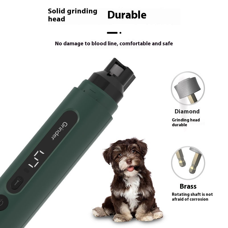 Dog Nail Grinder Electric Pet Nail Trimmers Rechargeable Cat Nail Grinders Super Quiet With 5-Speed Setting For Small Medium Large Dogs Cats Claw Care