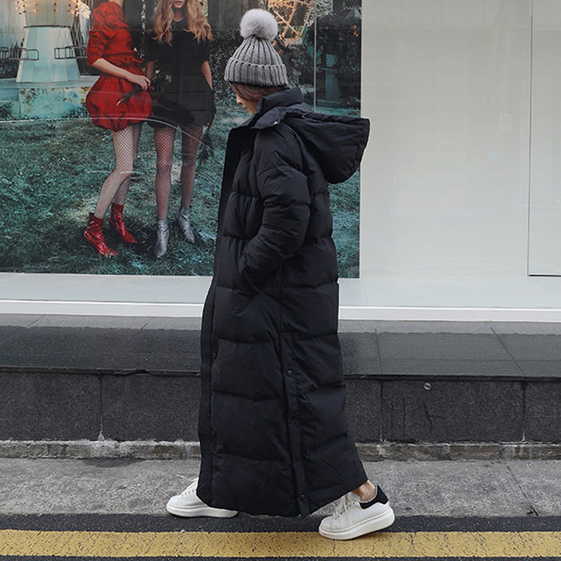 Winter Lange Jas Warme Capuchon Verdikte Parka Jackaet Voor Dameskleding