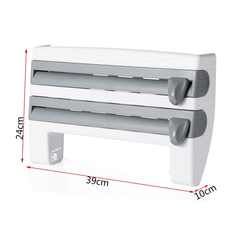 4-in-1 keukenrolhouder dispenser keukenfolie folie wikkel tissuepapier 4 IN 1 keukenrolhouder dispenser