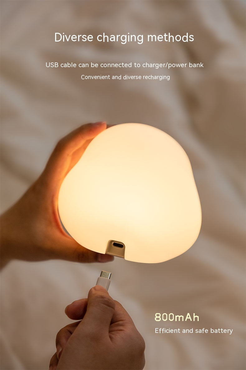 Schattige Eend LED Nachtlamp Cartoon Siliconen USB Oplaadbaar Slaaplicht Aanraaksensor Timing Slaapkamer Bedlamp Voor Kind Cadeau Woondecoratie