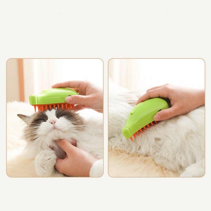 3 In 1 Huisdier Stoomborstel Kat Hond Reiniging Stomende Spray Massage Schoonheidskam Ontharing Verzorgingsbenodigdheden Huisdieren Accessoires