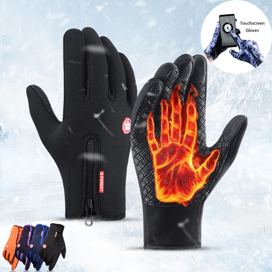 Winterhandschuhe Touchscreen Reiten Motorrad Schiebe wasserdichte Sporthandschuhe mit Fleece