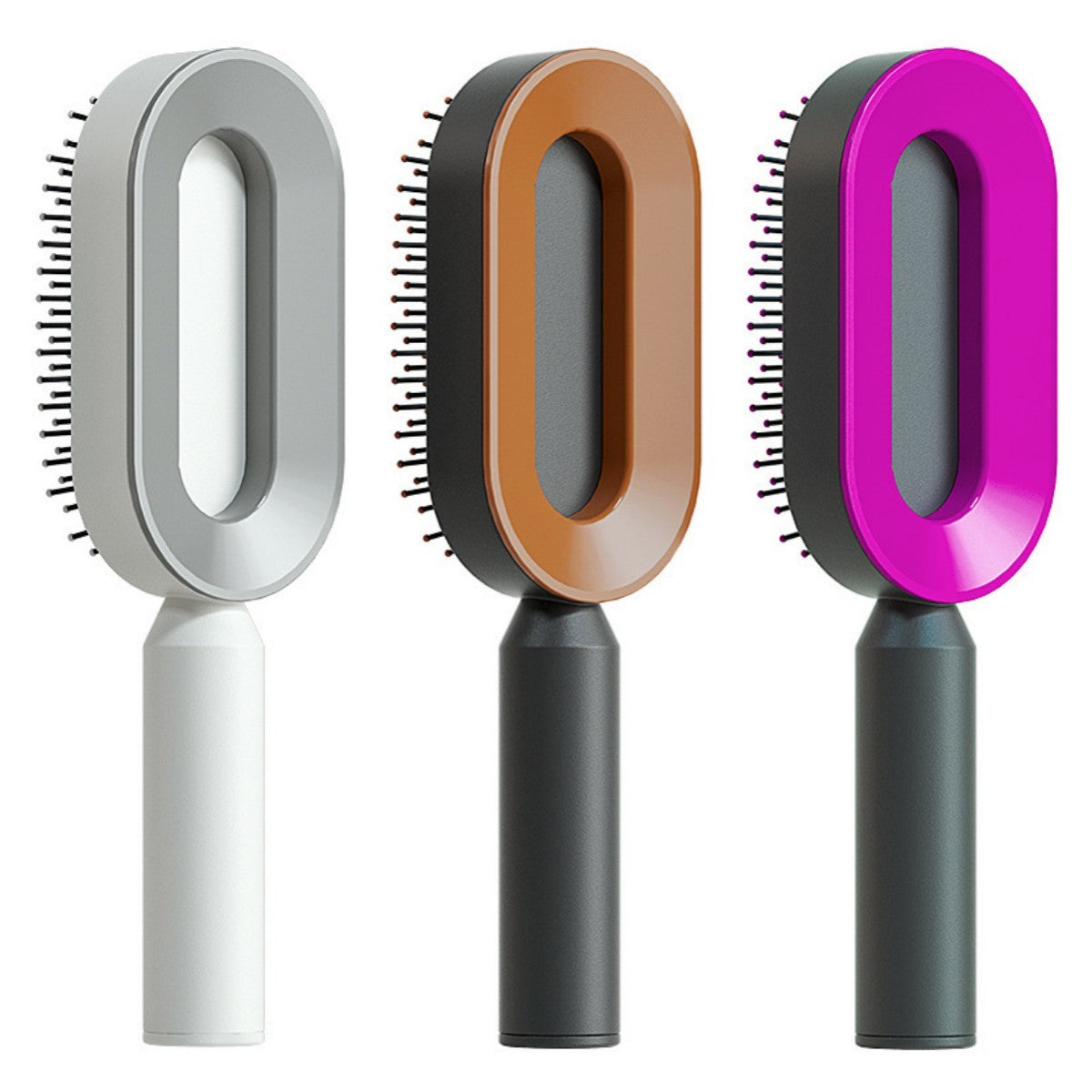 Self Cleaning Hair Brush For Women One-key Cleaning Hair Loss Airbag Massage Scalp Comb Anti-Static Hairbrush