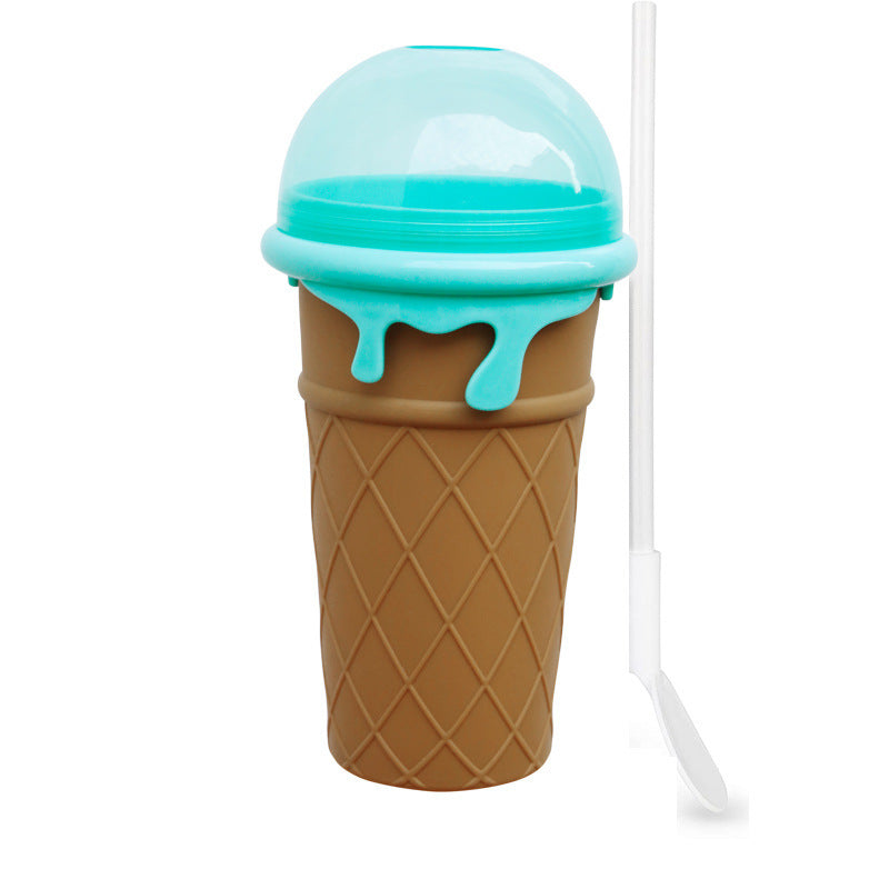 500ml Large Capacity Slushy Cup Summer Squeeze Homemade Juice Water Bottle Quick-Frozen Smoothie Sand Cup Pinch Fast Cooling Magic Ice Cream Slushy