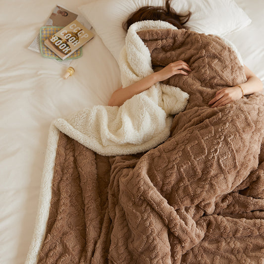 Herbst und Winter warme Mädchen Herz Lamm Samt Decke