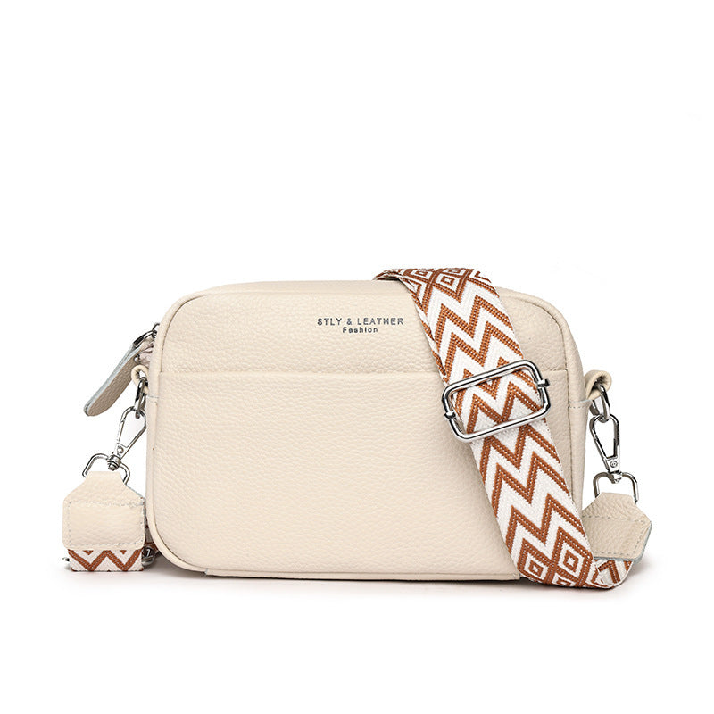 Mode Schouder Crossbody Tassen Met Ruit Geborduurde Brede Schouderband Schattige Kleine Vierkante Tas Vrouwen