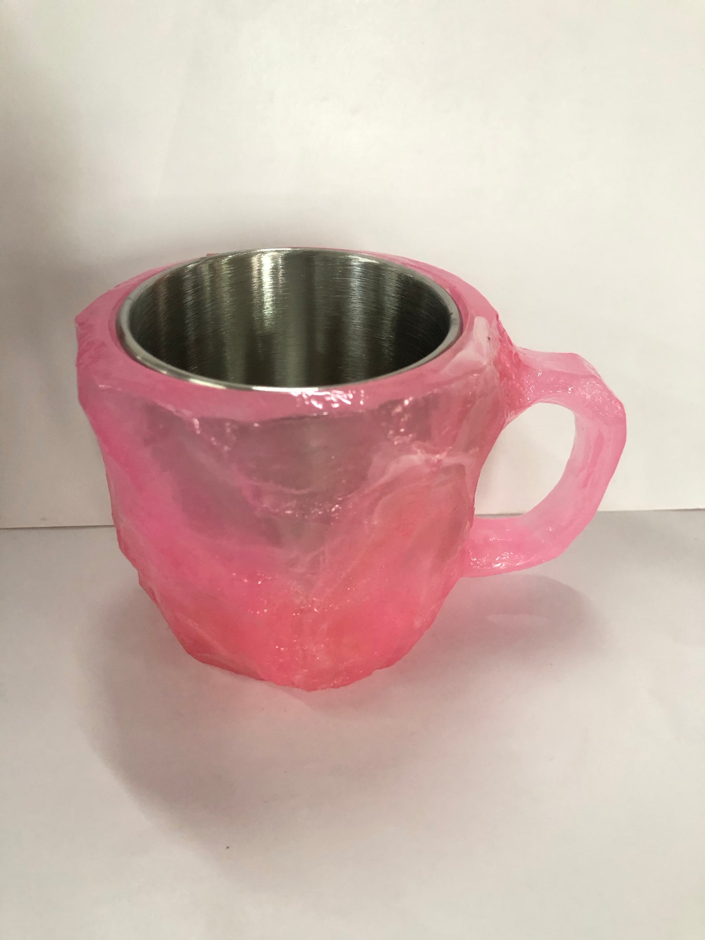 400 ml Kaffeetasse aus Mineralkristallharz mit Griffen, elegante Tasse aus künstlichem Mineralkristall für den Arbeitsplatz, Heimdekoration, Weihnachtsgeschenk, Küchenhelfer