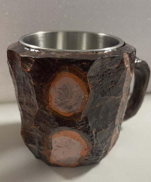 400 ml Kaffeetasse aus Mineralkristallharz mit Griffen, elegante Tasse aus künstlichem Mineralkristall für den Arbeitsplatz, Heimdekoration, Weihnachtsgeschenk, Küchenhelfer