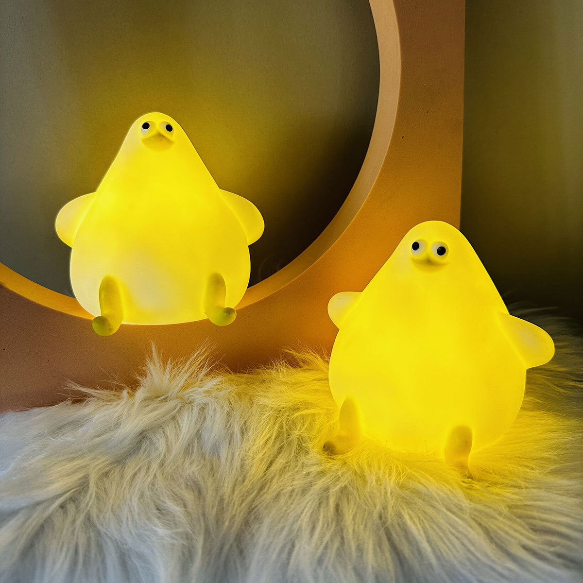 Warm Lovely Cute Cartoon Silicone Sea Gull Night Light With USB Charging Christmas Gifts Kids Grils Room Bedside Sleeping Lamp