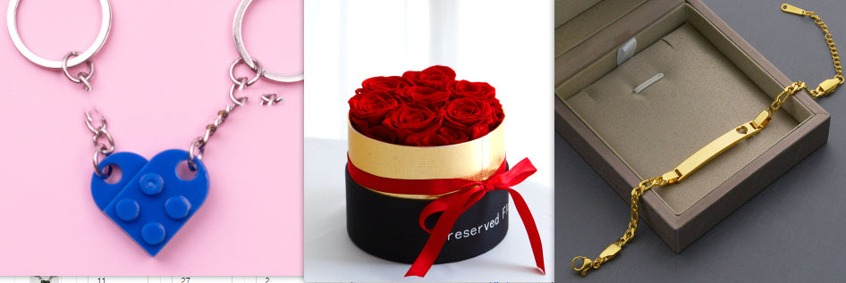 Ewige Rosen in Box, konservierte echte Rosenblüten mit Box-Set, Valentinstagsgeschenk, romantische künstliche Blumen