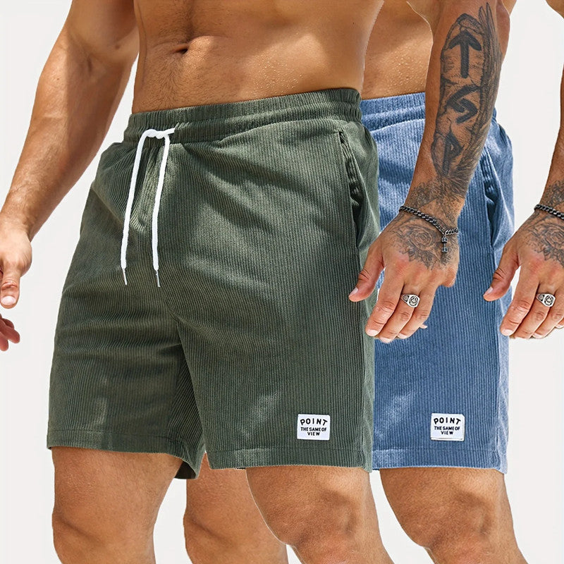 Vetersluiting Shorts Zomer Corduroy Sport Korte Broek Herenkleding