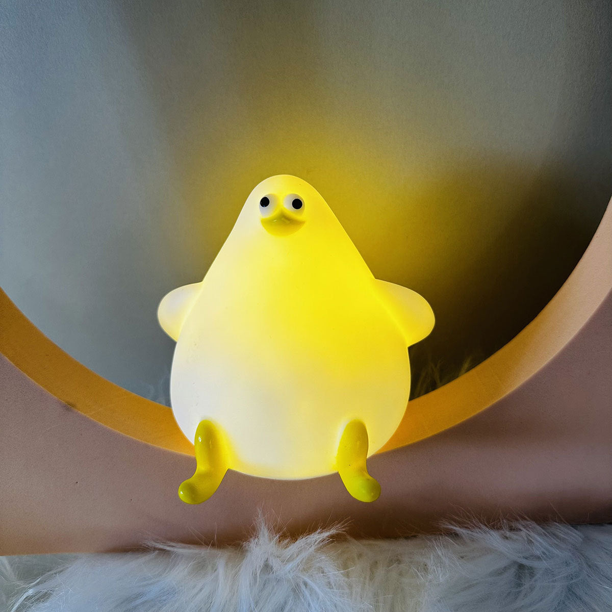 Warm Lovely Cute Cartoon Silicone Sea Gull Night Light With USB Charging Christmas Gifts Kids Grils Room Bedside Sleeping Lamp